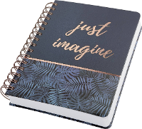 Sigel Jolie® mystic jungle JN603 Notitieblok met spiraalrug Dotted (punten) Zwart, Blauw Aantal paginas: 120 DIN A5