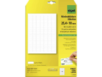 Sigel La202 Etiketten (a4) 25.4 X 10 Mm Papier Wit 4725 Stuks Weer Verwijderbaar Universele Etiketten