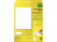 Sigel LA204 Etiketten 45.7 X 21.2 Mm Papier Wit 1200 stuks Weer verwijderbaar Universele etiketten 25 vel DIN A4