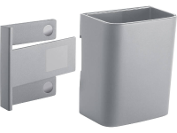 Sigel pennenkoker S GL811 , lichtgrijs, inclusief magnetische clip voor bevestiging aan glas magneet boards, kunststof, 75x94x51 mm