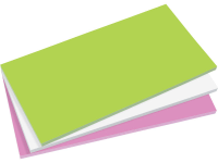 Sigel Plaknotitie MU135 200 mm x 100 mm Beide kanten te gebruiken Groen, Wit, Roze 1 pack
