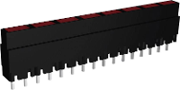 Signal Construct ZALS 080 LED matrix 8 voudig Rood (l x b x h) 40.8 X 3.7 X 9 mm