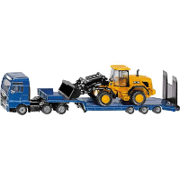 SIKU Super   MAN truck met JCB wiellader en dieplader/oplegger modelvoertuig