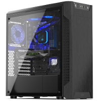 SilentiumPC Armis AR7 TG tower behuizing 2x USB A 3.2 (5 Gbit/s), 2x Audio, Window kit