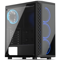 SilentiumPC Signum SG1X TG RGB 2x USB A 3.2 (5 Gbit/s), 2x Audio, Window kit