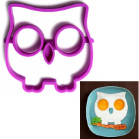 Silicone Owl Shaped Fried Egg Mold Funny Side Up Egg Ring Mould