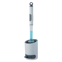 Silicone Plus Vloeibare Toiletborstel Geen Dode Hoek Toiletreinigingsborstel Water Spray Zachte Borstel Lange Handgreep