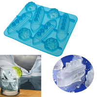 Silicone Titanic Shaped Ice Cube Trays Carving Mold