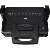 Silva Homeline KG 2410 Contactgrill Elektrisch Anti aanbaklaag, Inklapbaar, Controlelampje Zwart