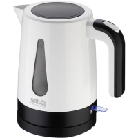 Silva Homeline KL1025 Waterkoker Met kanteldeksel, Snoerloos Aantal/Volume: 1.2 L Wit, Zwart