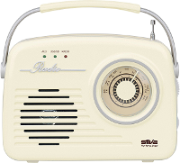 Silva Schneider Mono 1965 Transistorradio VHF (FM) AUX, USB Oplaadbaar Beige