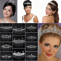 Silver Crystle Wedding Bridal Tiara Alloy Crown Bride Head Band