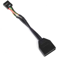 SilverStone G11303050 RT, USB 2.0 (Intern) 9pin > USB 3.0 (Intern) 19pin adapter