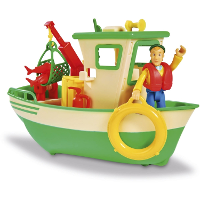 Simba Brandweerman Sam   Charlie's vissersboot met figuur speelgoedvoertuig
