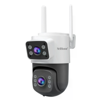 SriHome SH074 4MP Dual Lens PTZ Camera Dual Screen Full Color Night Vision Human Motion Two Way Audio Visual Alarm IP66