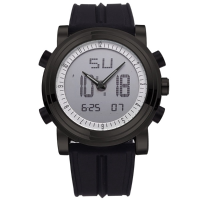 Sinobi 9368 Fashion Men Sport Watch Dual Display Multifunction Silicone Band Digital Analog Watch
