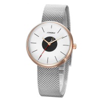 Sinobi 9700 Luxury Fashion Simple Dial Stainless Steel Strap Quartz Women Watch