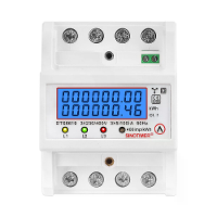 Digitale Wattmeter 100A 380V AC Driefase energieteller Tijdelijke kWh Kan worden gereset Vermogen Spanning Stroom
