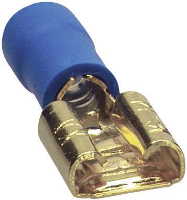 Sinuslive Car HiFi platte stekker Set van 10 stuks 2.5 Mm² 6.3 Mm Verguld
