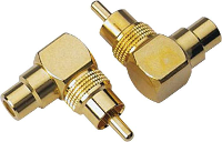 Sinuslive CWS Cinch hoekadapter [1x Cinch stekker   1x Cinch koppeling]