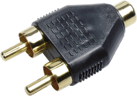 Sinuslive Y2M Cinch adapter [2x Cinch stekker   1x Cinch koppeling]