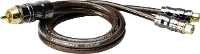 Sinuslive YX 1 Y cinchkabel 0.50 M [1x Cinch stekker   2x Cinch koppeling]