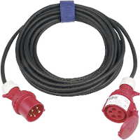 SIROX 363.410 Stroom Verlengkabel 16 A Zwart 10.00 M H07RN F 5G 2,5 mm²