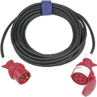 SIROX 365.425 Stroom Verlengkabel 32 A Zwart 25.00 M H07RN F 5G 4 mm²