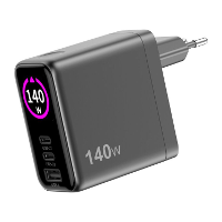 Sitecom 140W GaN Power Delivery Wall Charger with full color LED display oplader