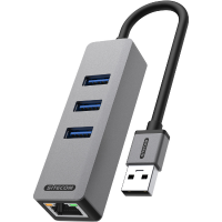 Sitecom SiCo USB A to Ethernet + 3x USB hub