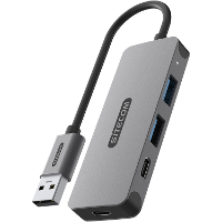 Sitecom USB A naar 2x USB A + 2x USB C usb hub