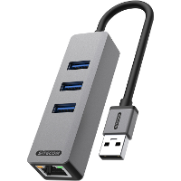 Sitecom USB A naar Ethernet + 3x USB dockingstation