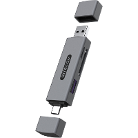 Sitecom USB A + USB C Stick kaartlezer met USB