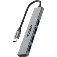 Sitecom USB C naar 4x USB A Tiny usb hub