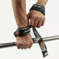 SKDK 1 paar gewichtheff straps sport gevoerde handgreep ondersteuning siliconen antislip polsbanden voor mannen vrouwen
