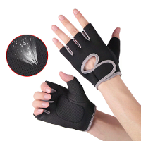SKDK Ademend Siliconen Antislip Sport Workout Handschoenen Half Vinger Beschermende Uitrusting voor Gym Bankdrukken Halt