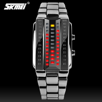 Skmei 1013 Stainless Steel Band Digital Waterproof Quartz Watch