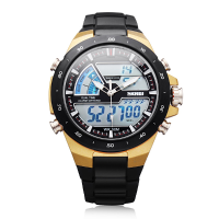 Skmei 1016 Sport Analog Digital Black Mlilitary Date Week Men Watch