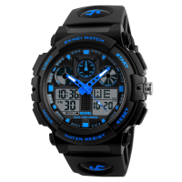 Skmei 1270 Men Watch Dual Display Stopwatch Alarm Sport Fashion Male Quartz Digital Watch