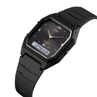SKMEI 1604 Casual stijl PU band Dual Display horloge 5ATM waterdichte stopwatch dameshorloge