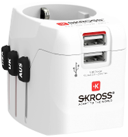 Skross 1302470 Reisstekker Pro Light USB (2xA)  World