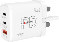 Skross Power Charger 65W PD GaN UK USB oplader 65 W 1x USB A, 2x USB C USB PD Binnen