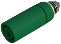 SKS Hirschmann CO SAB 2600 G M4 Au, gn Veiligheids labconnector, female Bus, inbouw verticaal Stift Ø: 4 mm Groen 1 stuk(s)