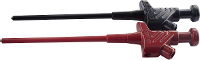 SKS Hirschmann Kleps 30 Set Fijn krokodilklem Steekaansluiting 4 mm CAT I Zwart, Rood