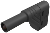SKS Hirschmann LAS S W Veiligheids lamellenstekker Stekker, haaks Stift Ø: 4 mm Zwart 1 stuk(s)