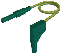 SKS Hirschmann MAL S WG B 100/2,5 ge/gn Veiligheidsmeetsnoer 4mm veiligheidsstekker 4mm veiligheidsstekker 100 cm Geel groen 1 stuk(s)