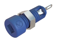 SKS Hirschmann MBI 1 Miniatuur laboratoriumconnector Bus, inbouw verticaal Stift Ø: 2 mm Blauw 1 stuk(s)