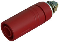 SKS Hirschmann SAB 2600 G M4 Au Veiligheids labconnector, female Bus, inbouw verticaal Stift Ø: 4 mm Rood 1 stuk(s)