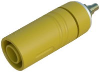 SKS Hirschmann SAB 2640 LK Au Veiligheids labconnector, female Bus, inbouw verticaal Stift Ø: 4 mm Geel 1 stuk(s)