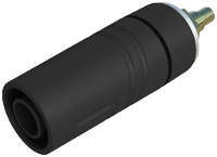 SKS Hirschmann SAB 2640 LK Au Veiligheids labconnector, female Bus, inbouw verticaal Stift Ø: 4 mm Zwart 1 stuk(s)